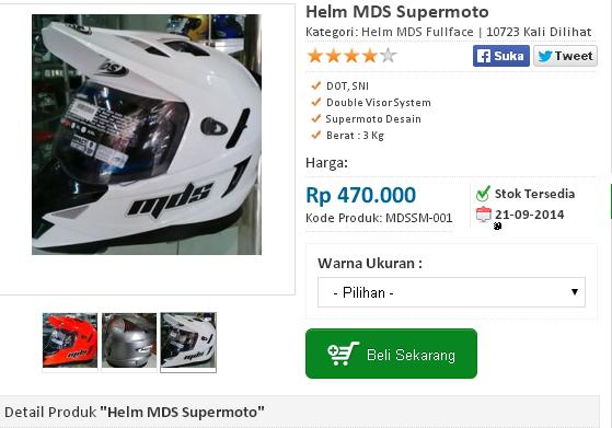 harga helm MDS Supermoto