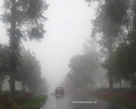 subang hujan dan kabut tebal