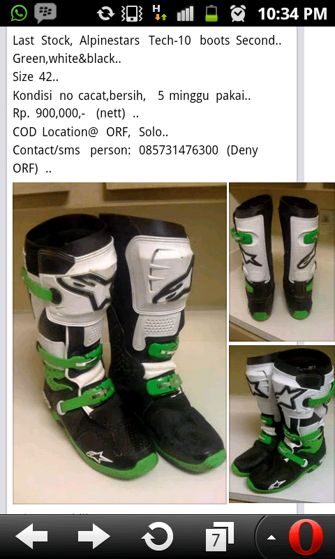 Alpinestars tech-10 second murah