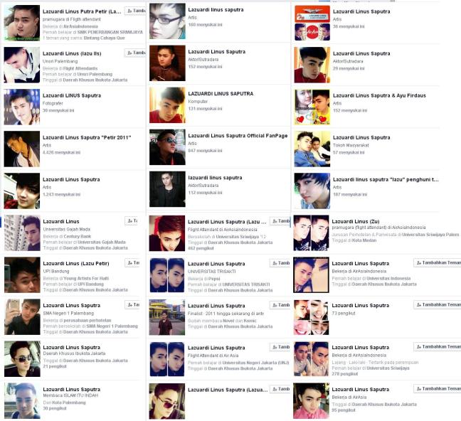 puluhan akun Lazuardi Linuss 