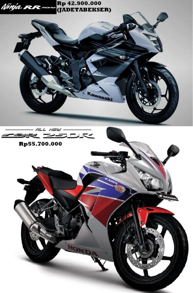 ninja rr mono versus cbr 250 r