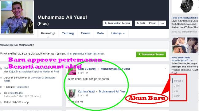 Account baru dan masih aktif