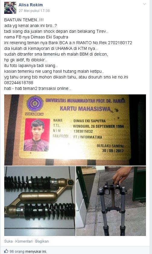 curhatan di grup honda tiger on facebook