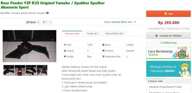 harga spakbor gantung yamaha r25