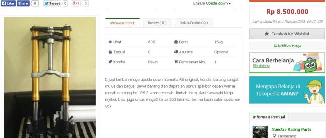 jual shock up side down r6 di tokopedia