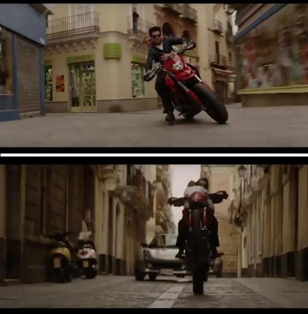 tom cruise and cameron diaz act drift and wheely with ducati hypermotard