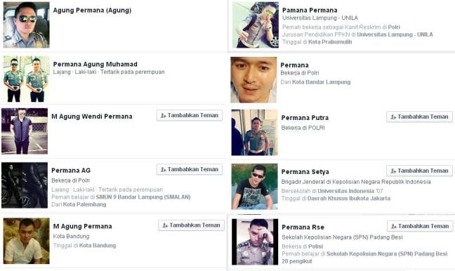 Semua adalah akun polisi gadungan, uniknya ada yg pakai foto Pa Vandi dan Pa Martin Wong
