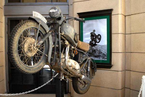 Bud Ekins Bike museum the jump and the fince