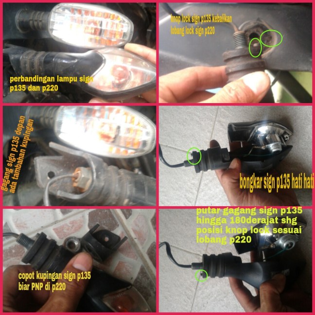 cara ganti lampu sein p220 pakai p135.jpg image