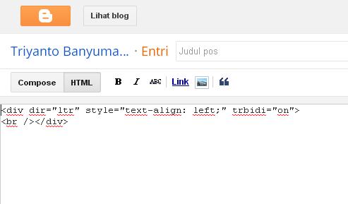 bikin postingan di blogspot mode html