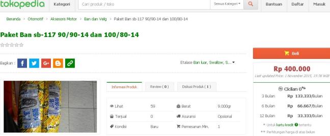 harga ban street enduro ring 14 swallow sb-117 di tokopedia 