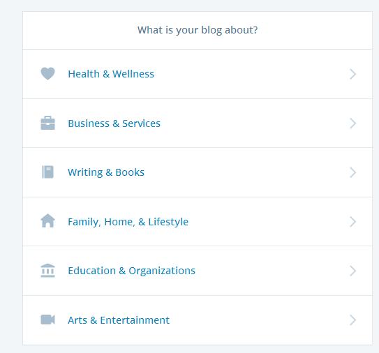 pilih materi dasar blog, ini tidak mengikat, nantinya bisa diisi semau kita 