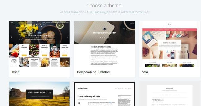 pilih thema, nantinya kita juga bisa mengganti dengan thema yang lain