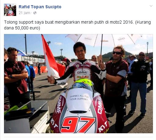 Butuh dana 50 euro untuk masuk moto2, benarkah? 