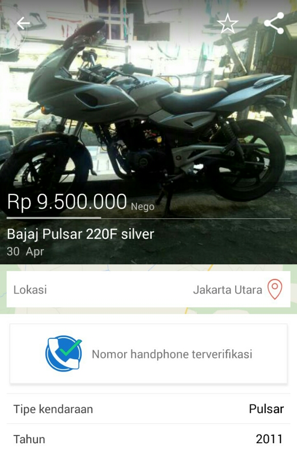 pulsar-220-silver-2011-second-dijual-murah.jpg image