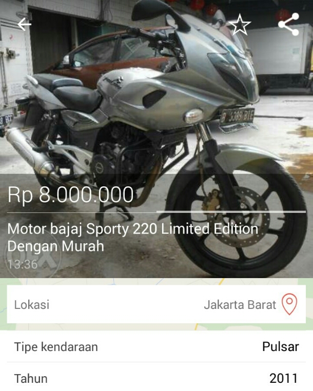 pulsar-220-silver-second-dijual-murah.jpg image