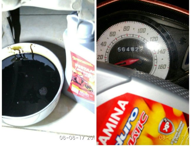 Menghitam pekat, jenuh, ganti pada odometer 5.632,9